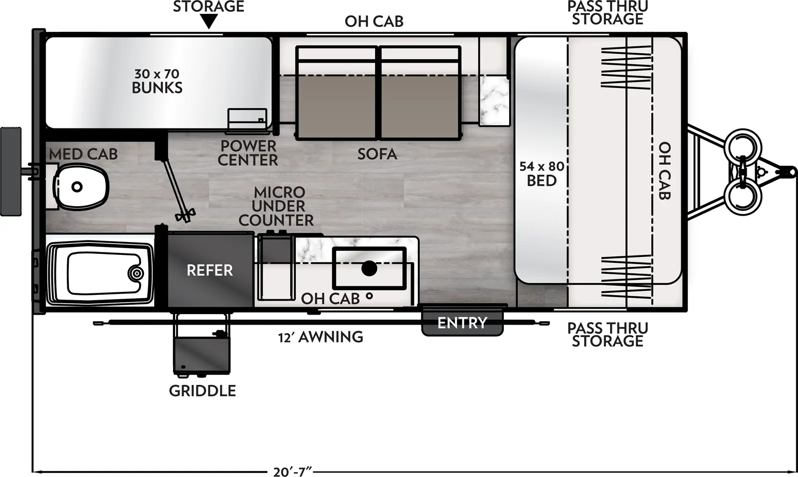 Apex Nano 184BH Floorplan